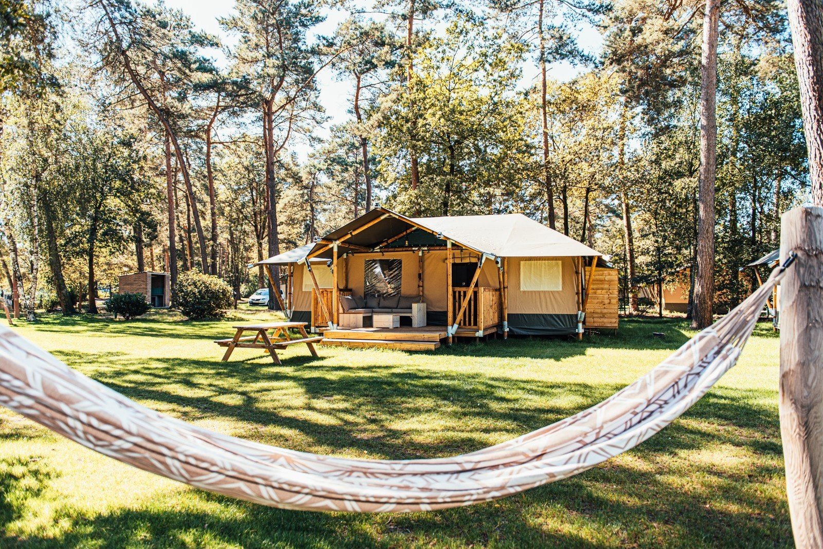 Safaritent in de natuur